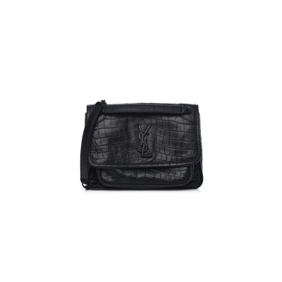 YSL NIKI BABY CHAIN BAG IN CALFSKIN CROCODILE EMBOSSED 633160 (21*16*7.5cm)